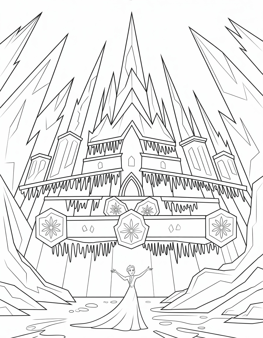 Elsa Builds Her Ice Palace