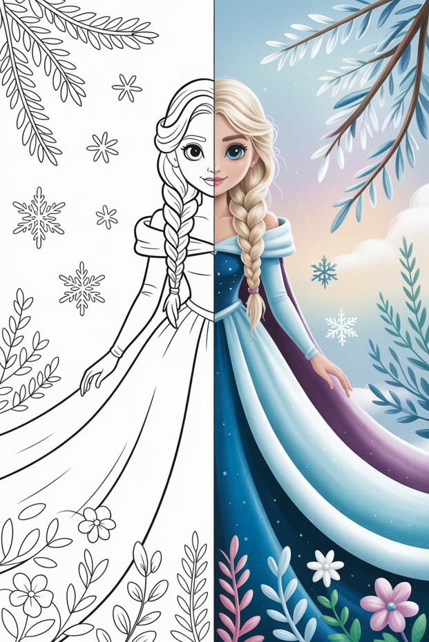 Elsa coloring pages