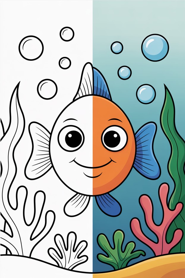 Fish coloring pages