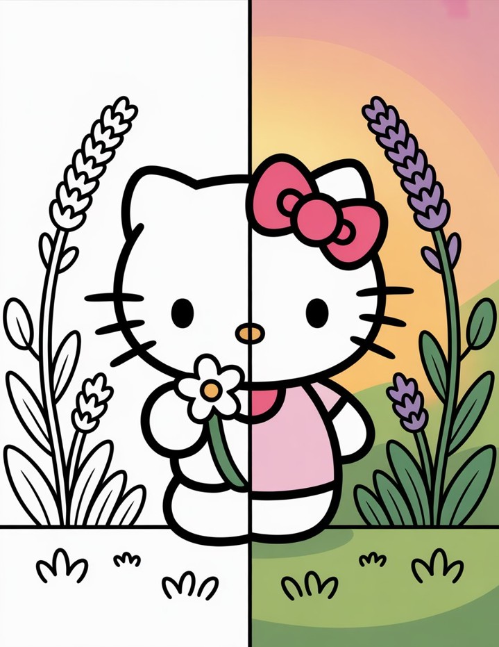 Hello Kitty Coloring pages