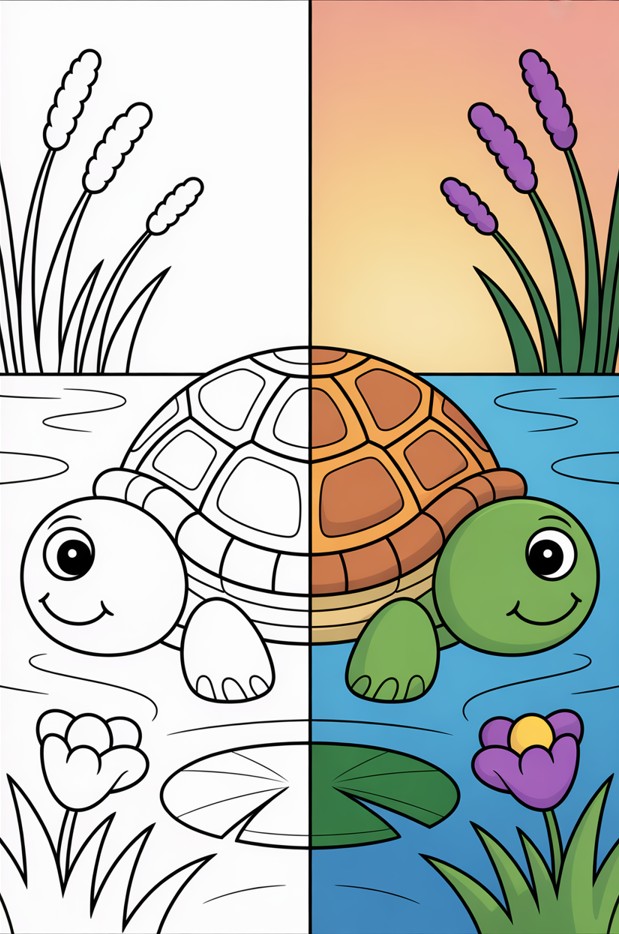 Turtle coloring page