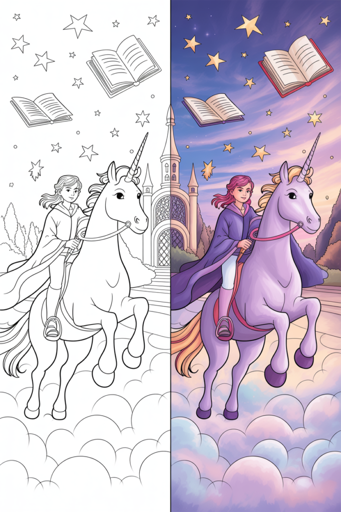 Unicorn Coloring Pages