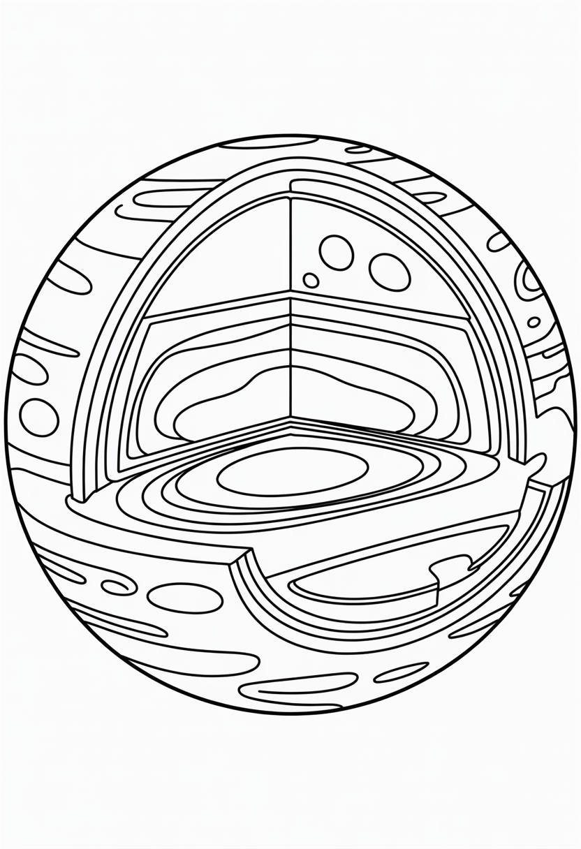 Planet Interior Cross-Section