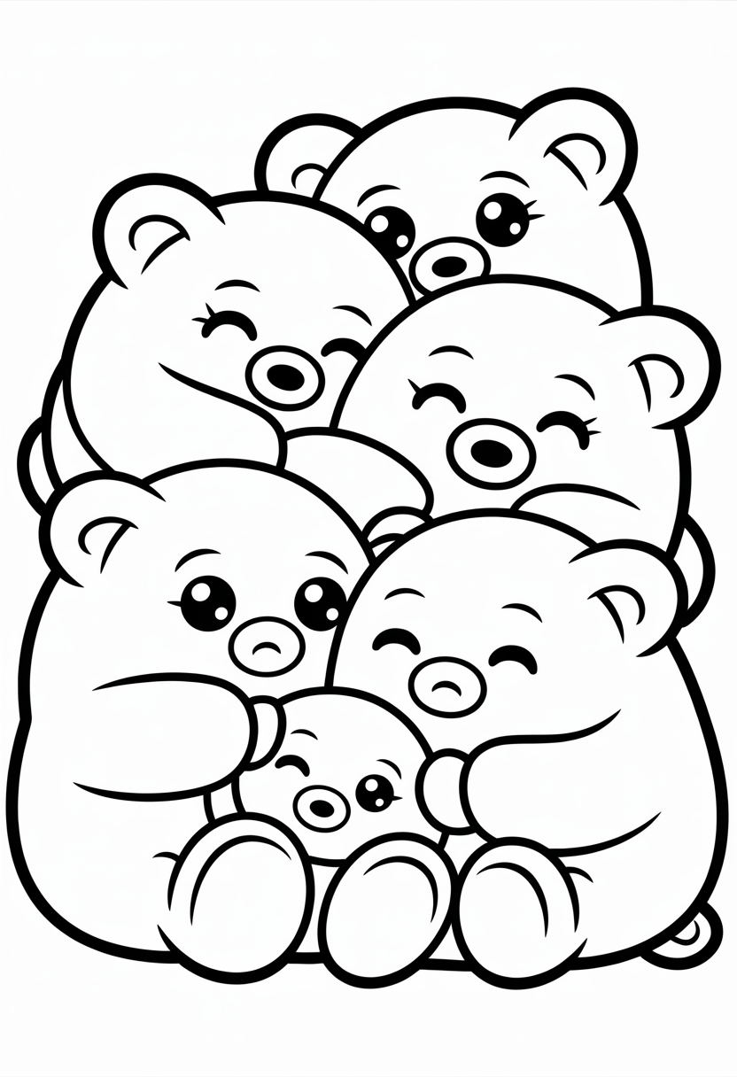 Squishmallows Snuggling Together