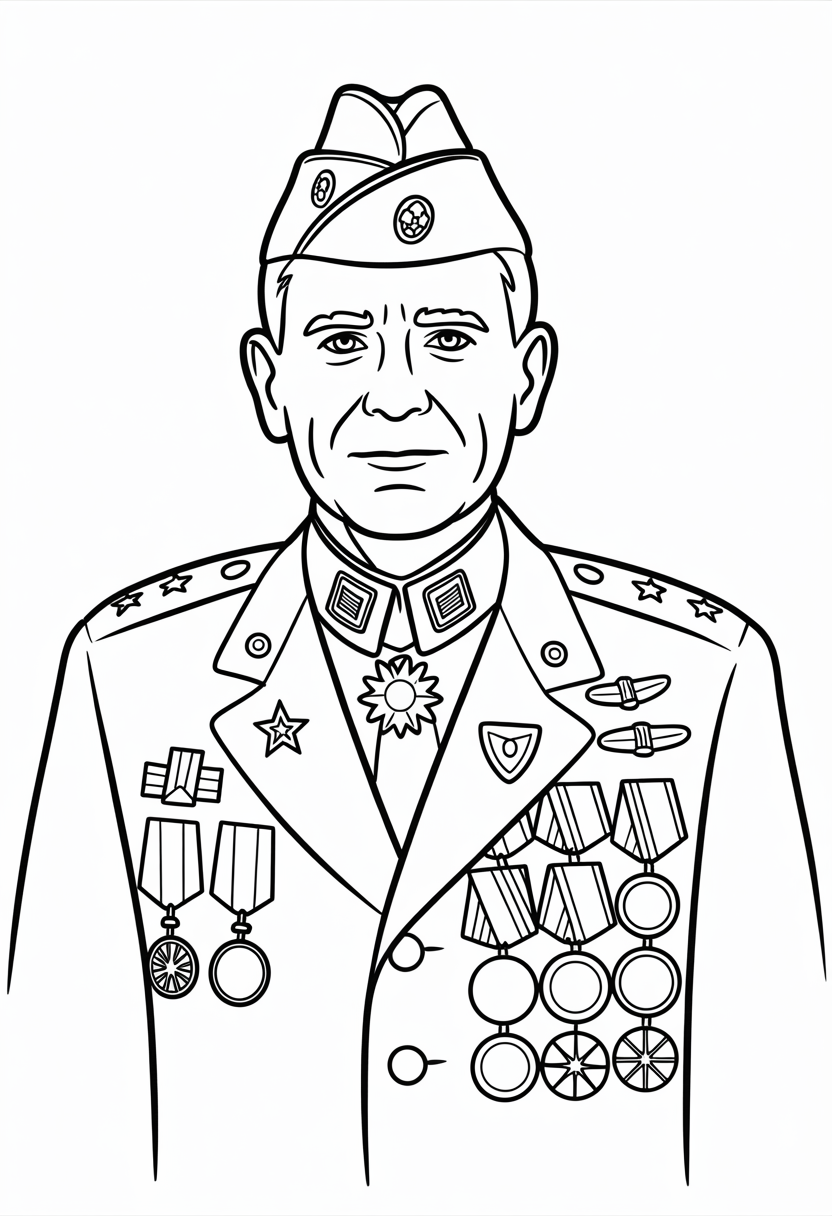 Military Veteran with Service Medals