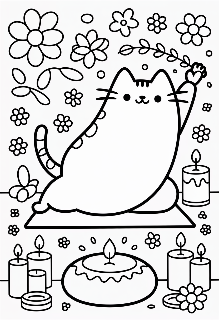 Pusheen Yoga Relaxation