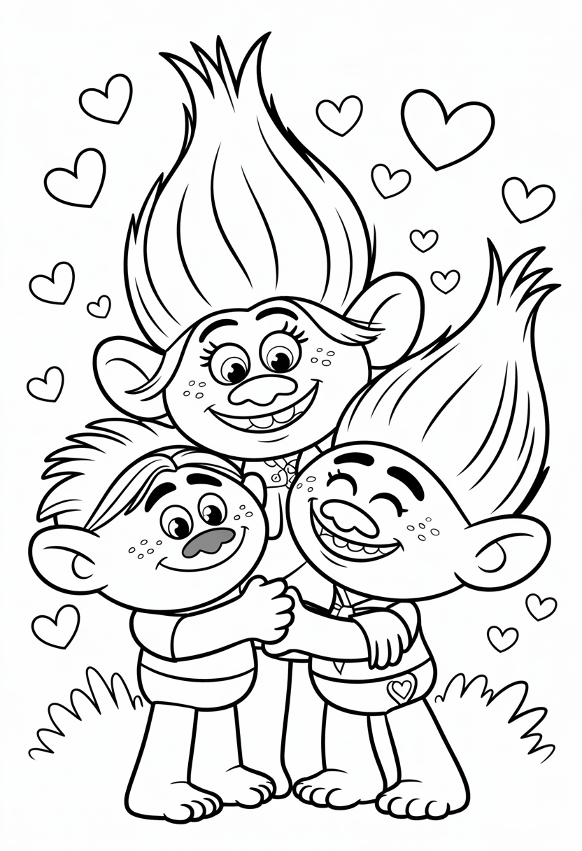 Poppy Hugging Friends