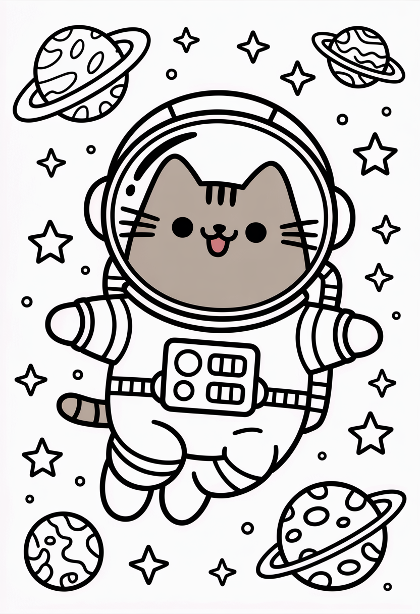 Pusheen Astronaut Space Adventure