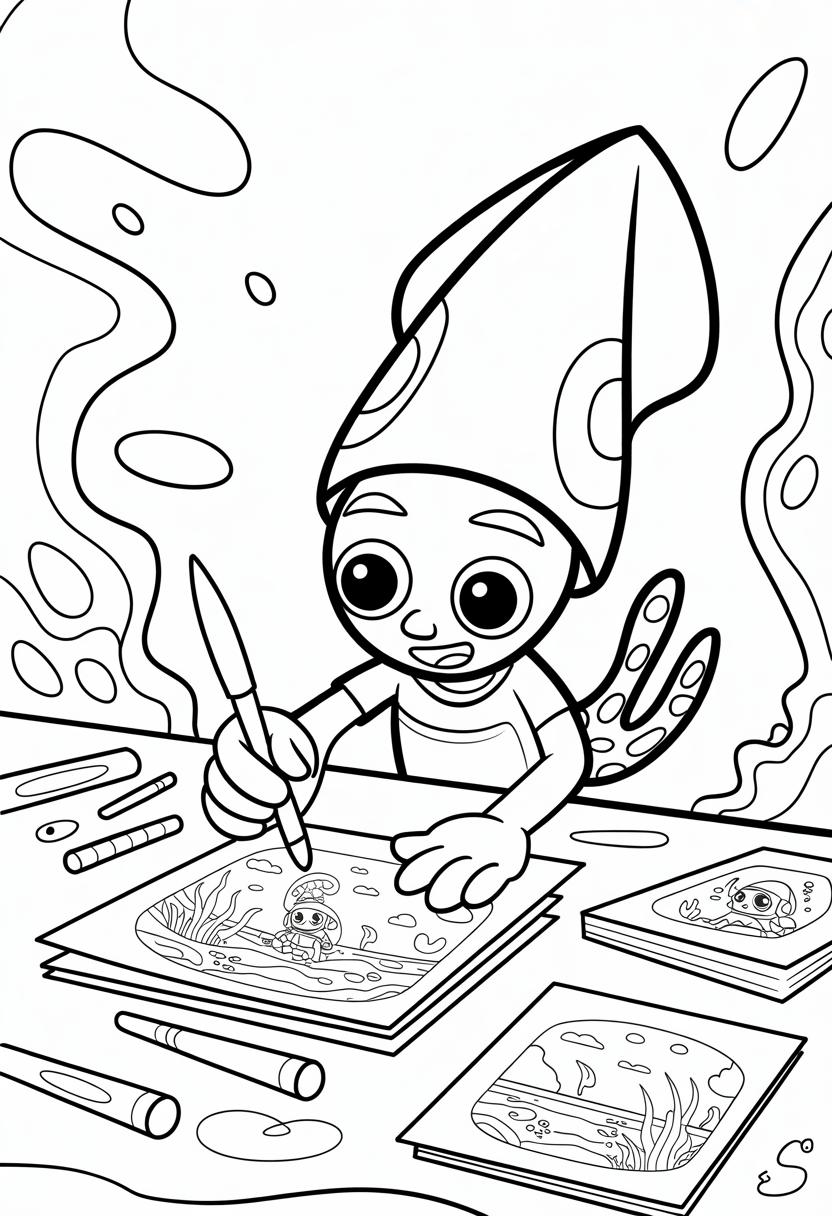 Octonauts Inkling Creating Artwork
