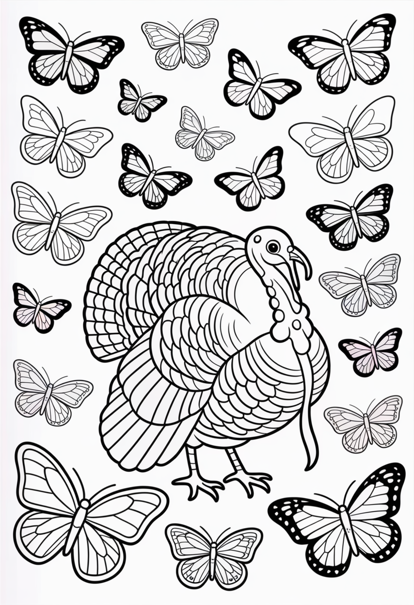 Turkey with Butterflies