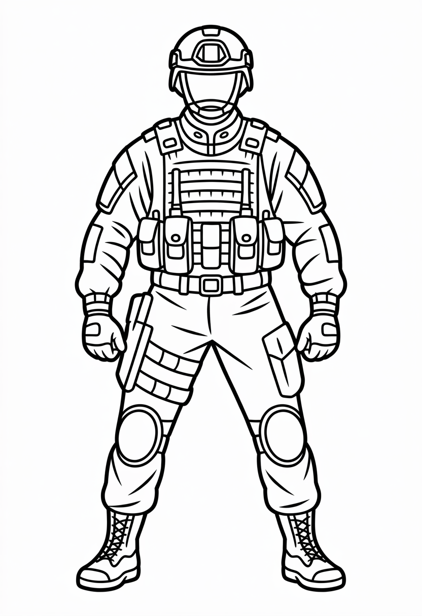 Soldier in Combat Gear