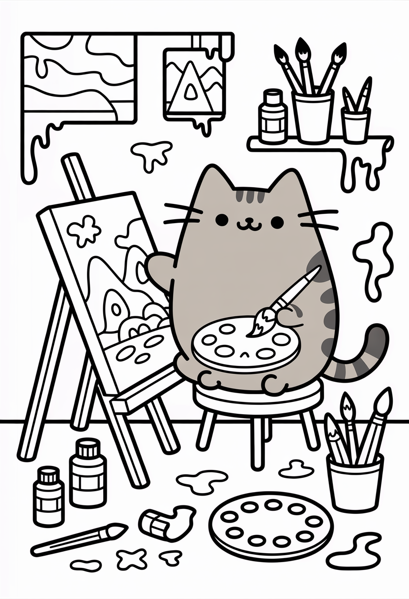 Pusheen Painting and Art