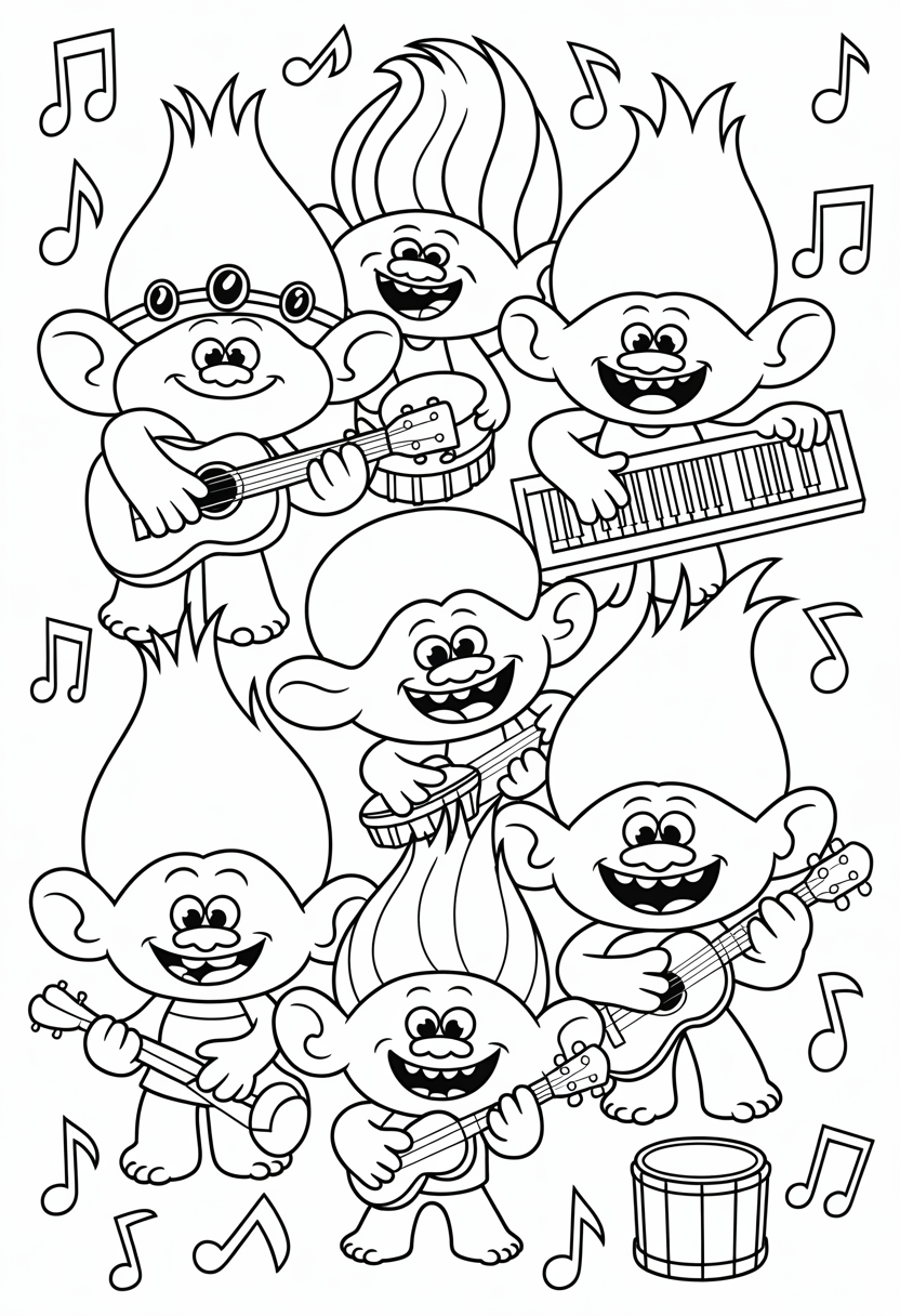 Trolls Playing Instruments