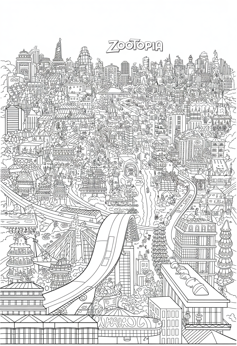 Zootopia City Skyline