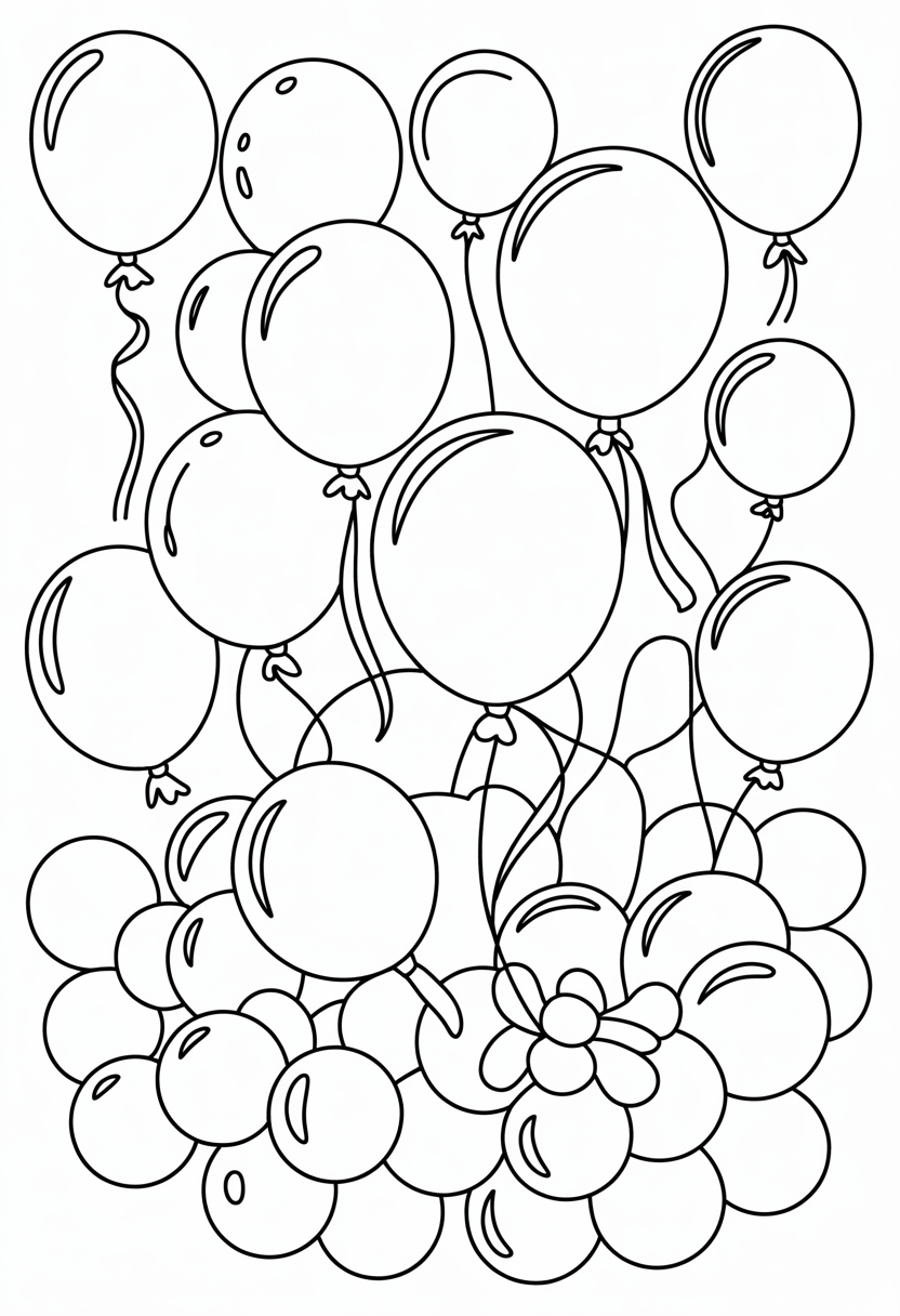 Balloon Decoration Coloring Page