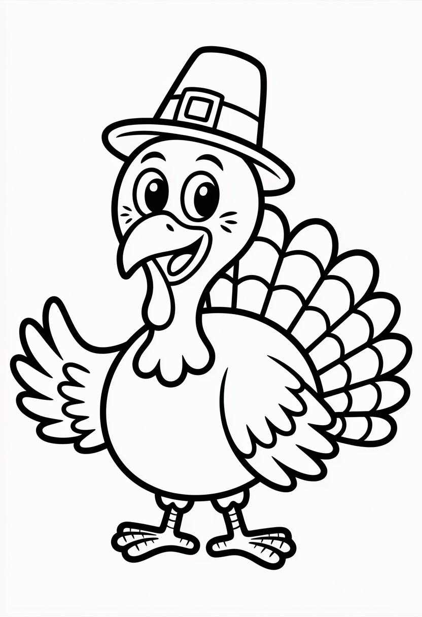 Cartoon Friendly Turkey