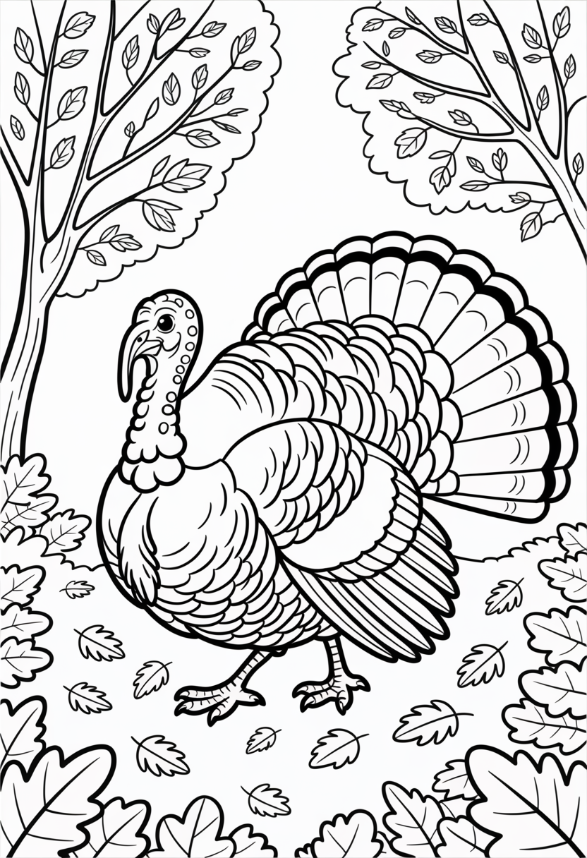 Turkey in Autumn Setting