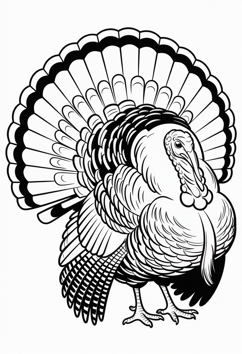 Turkey with Fanned Tail