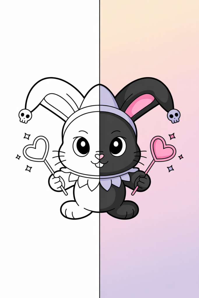 Kuromi Coloring Pages