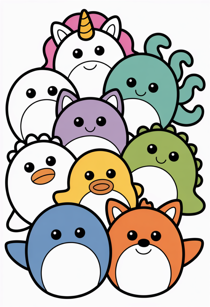 Squishmallow Coloring Pages