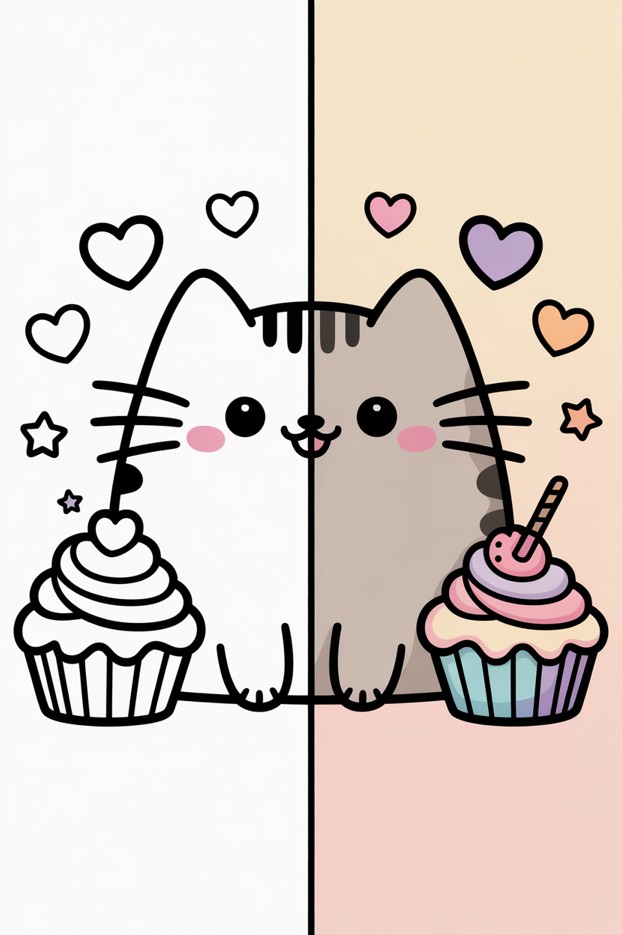 pusheen coloring pages