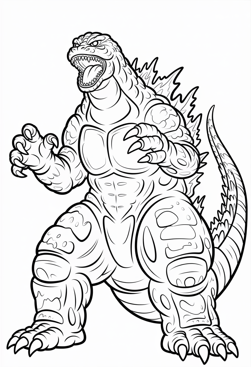 Godzilla Primal Beast Coloring Page