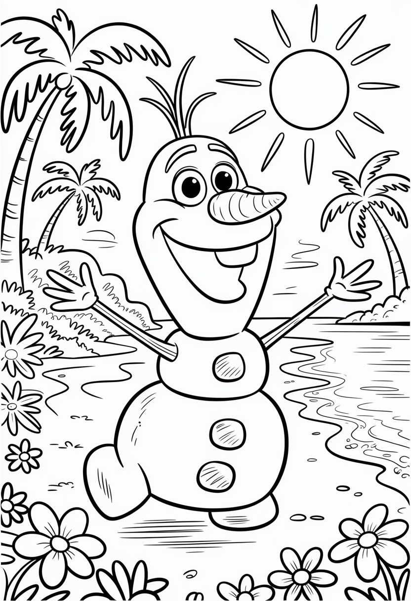 Olaf's Dream Coloring Page
