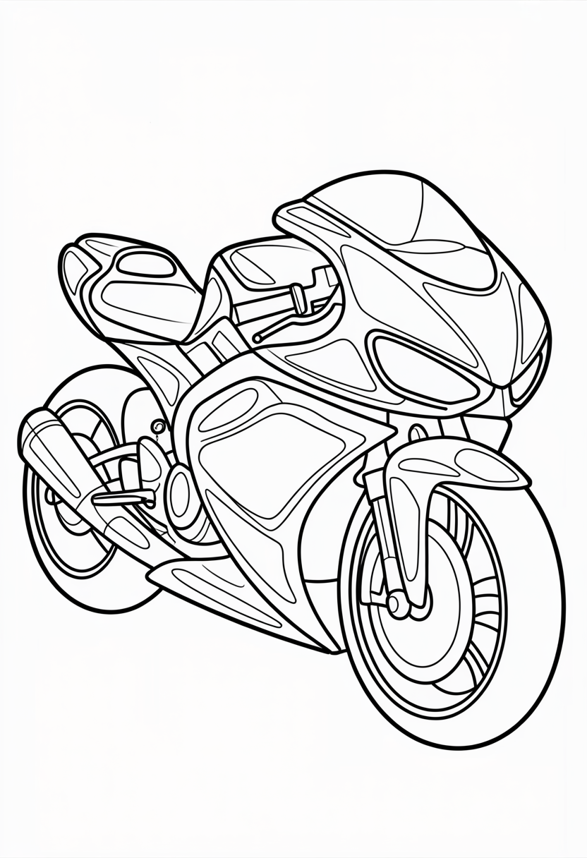 Motorcycle Reflective Paint Coloring Page