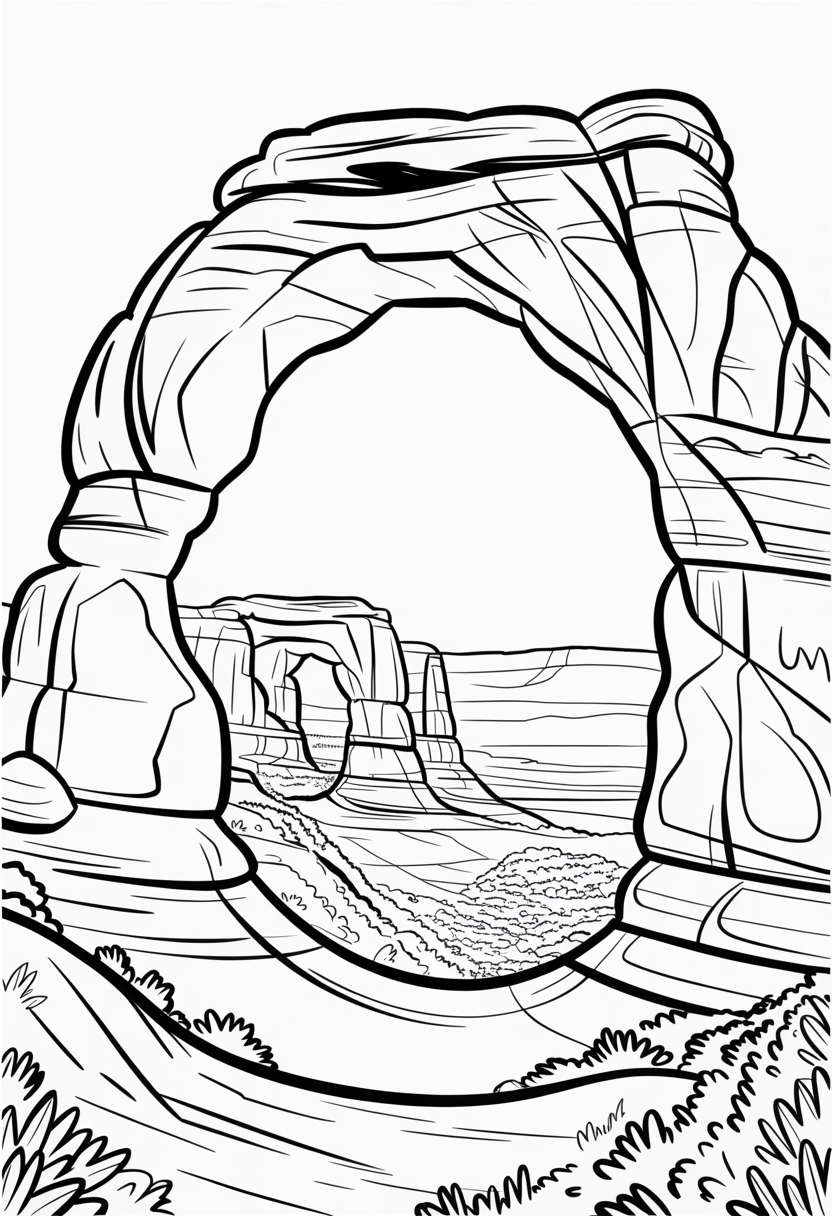 Natural Rock Arch Coloring Page