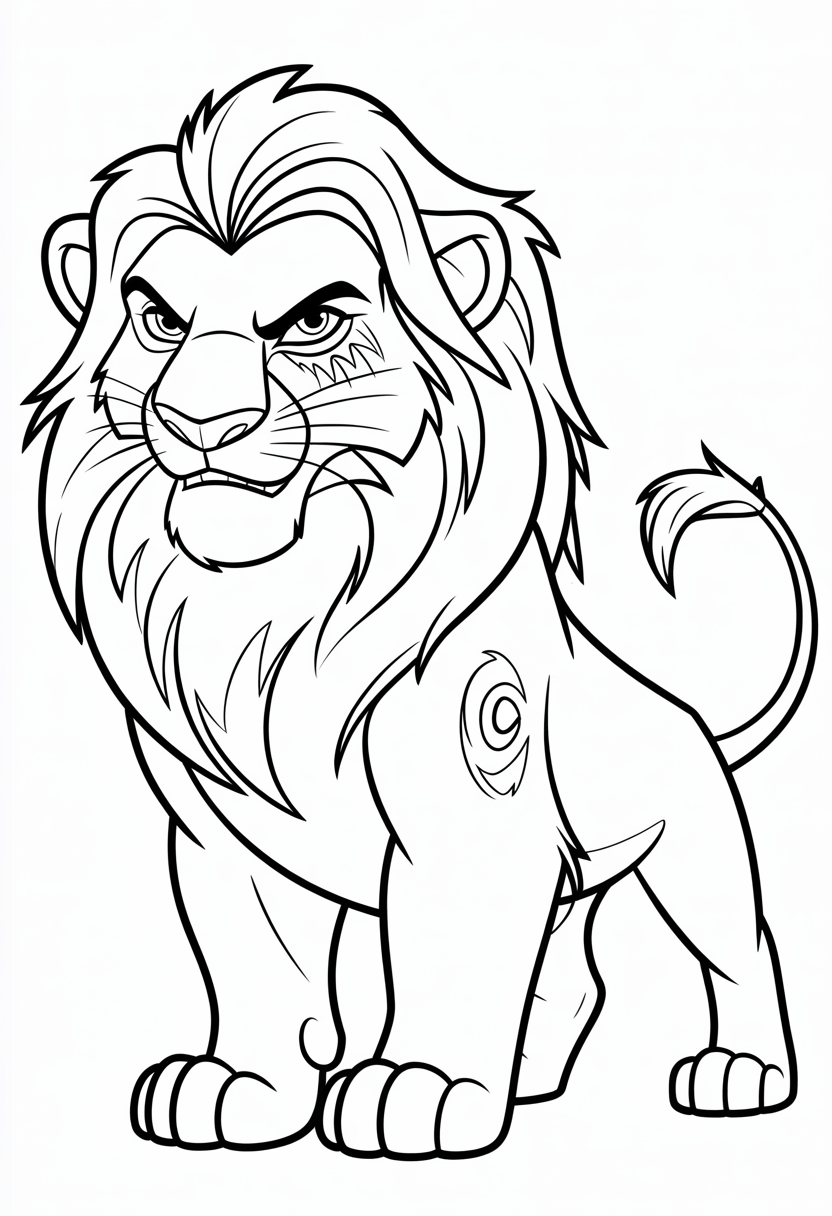 Scar Portrait Coloring Page
