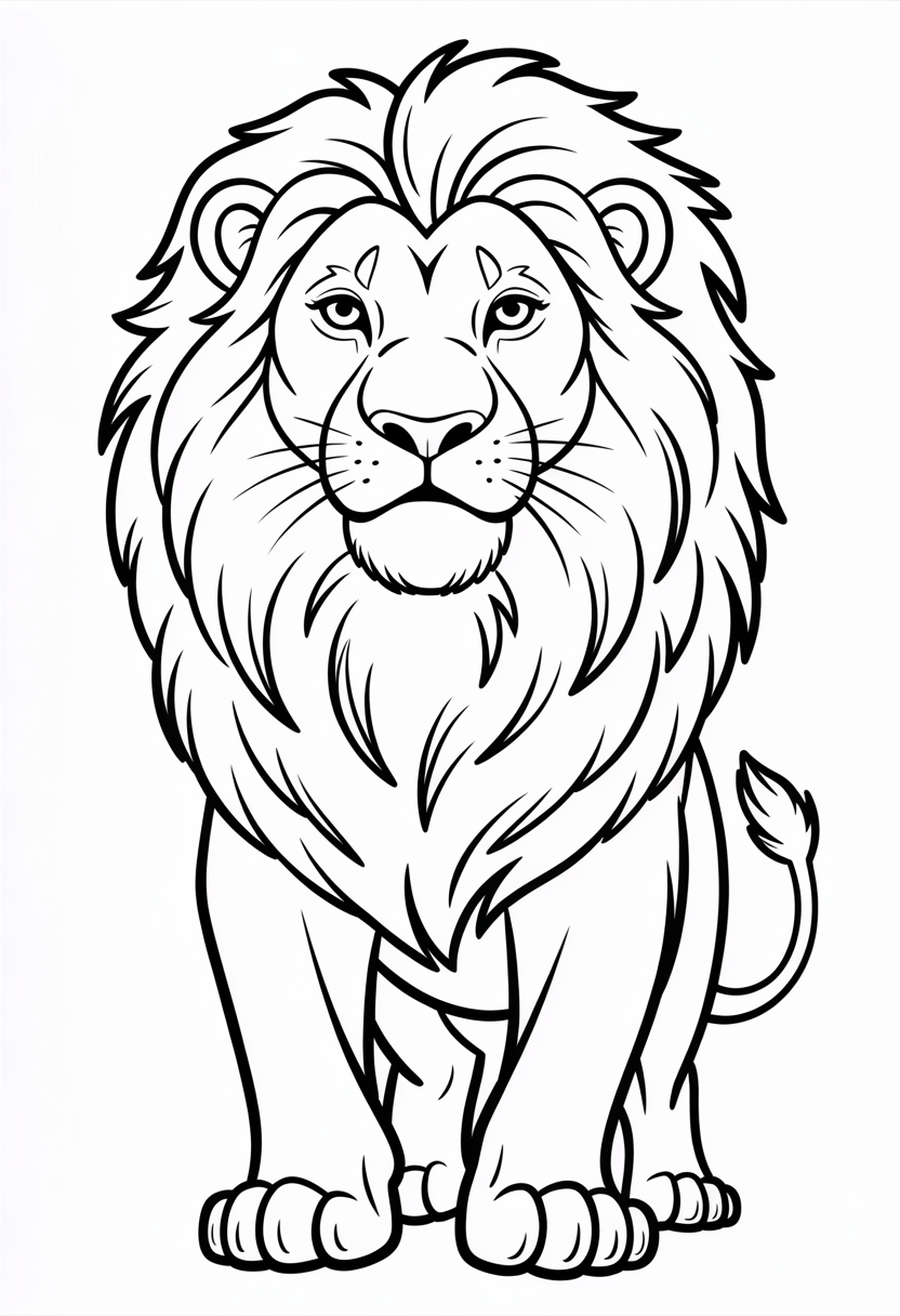 Mufasa Portrait Coloring Page