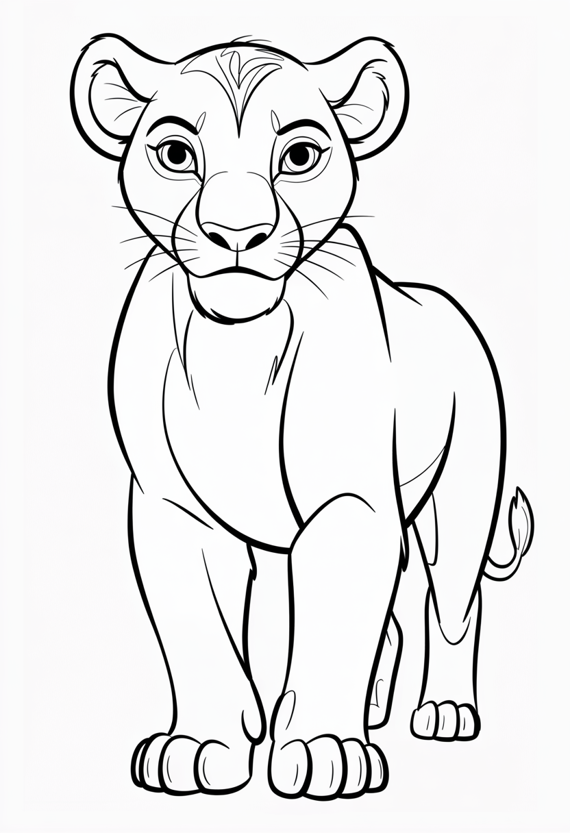 Nala Portrait Coloring Page