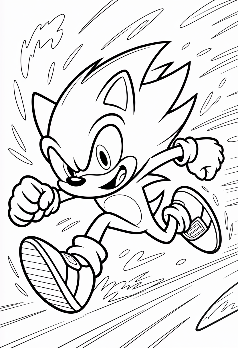 Sonic Running at Full Speed