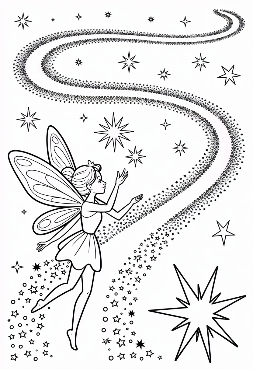 Fairy Dust Trail Coloring Page