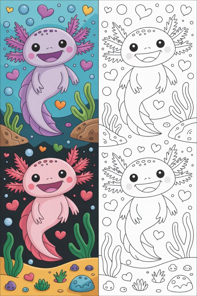 Axolotl Coloring Pages