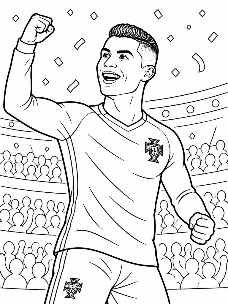 Cristiano Ronaldo in Portugal's national team jersey celebrating