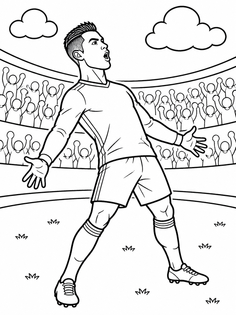 Cristiano Ronaldo performing his signature "Siuuu" celebration