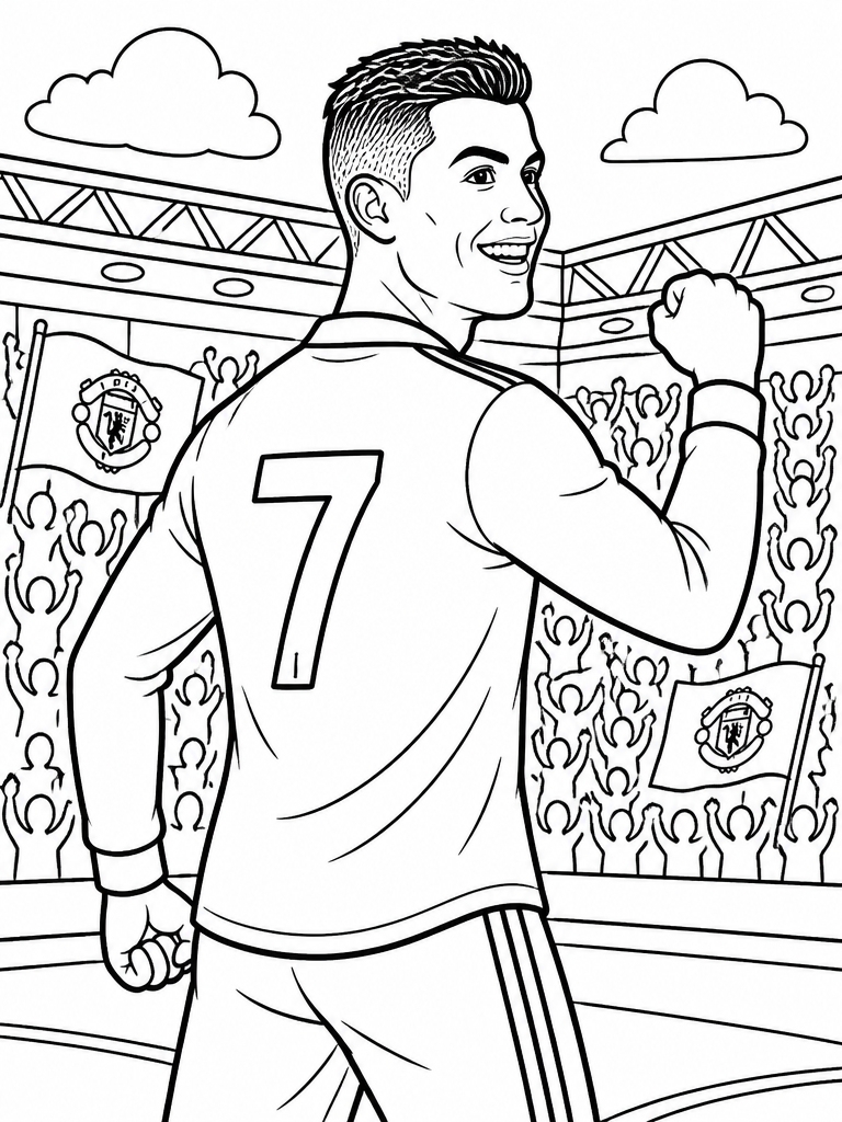 Cristiano in Manchester United's number 7 jersey
