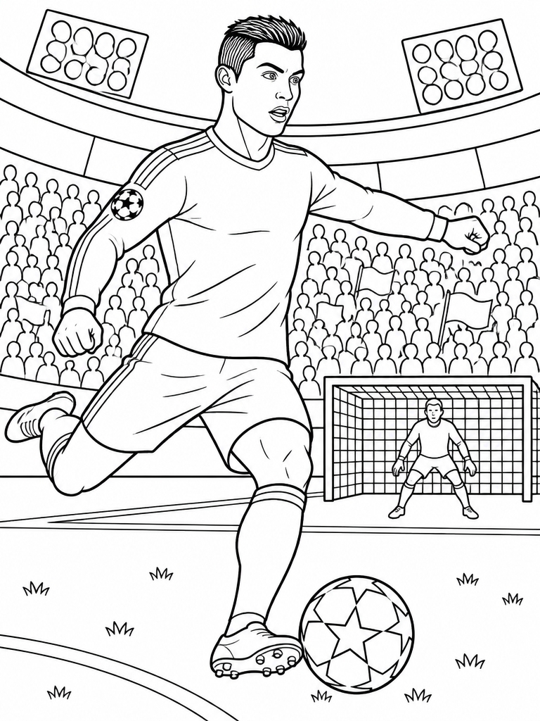 Cristiano in action during a crucial Champions League match