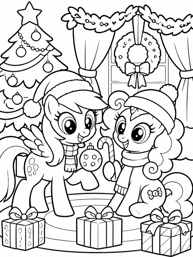 Derpy and Sussie together in festive mood