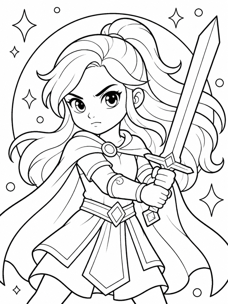 Mira fierce solo sword portrait with bold MIRA text