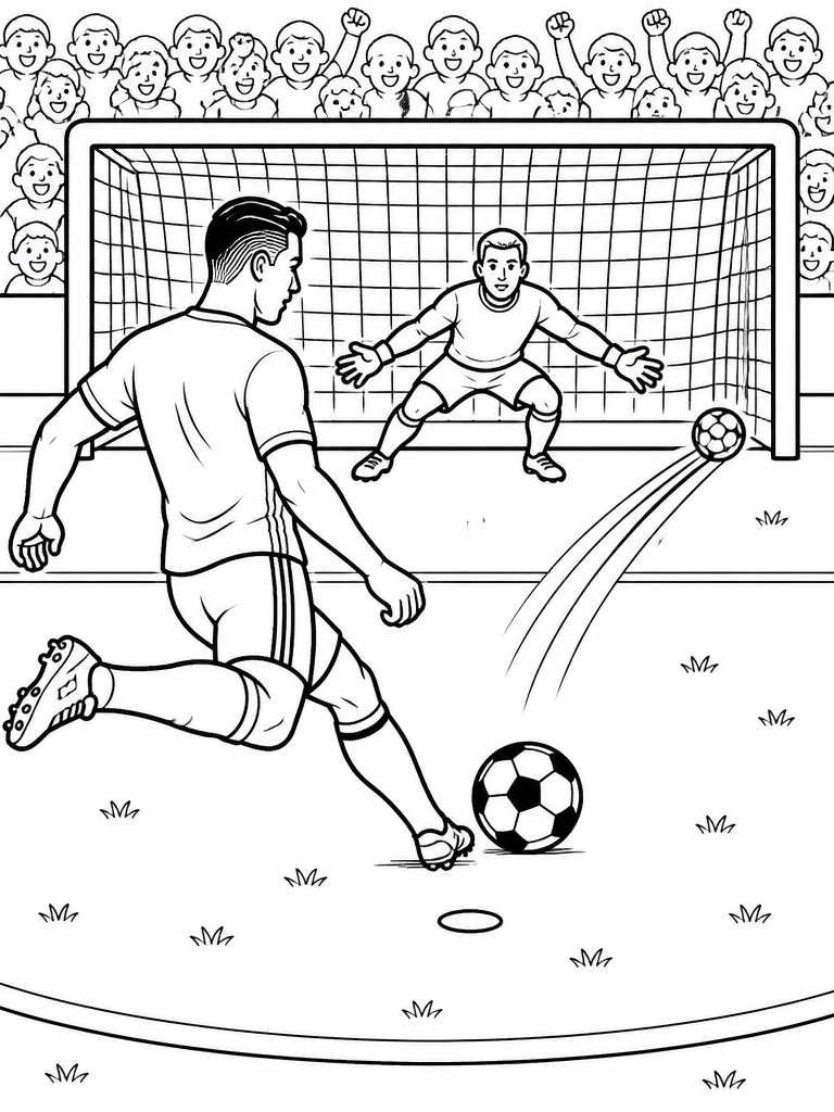 Ronaldo executing a perfect penalty kick