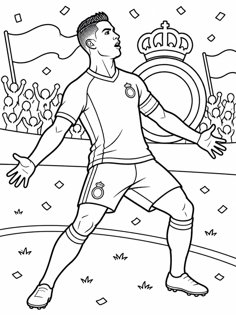 Ronaldo in Al Nassr colors performing his celebration