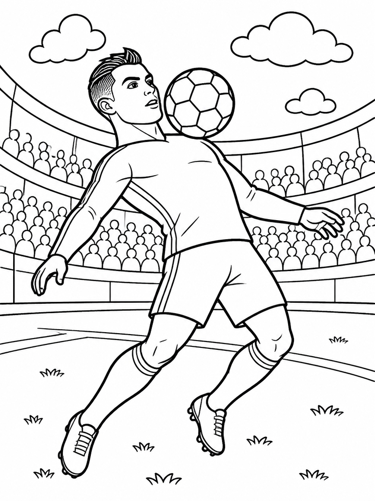 Ronaldo performing his signature chest control move