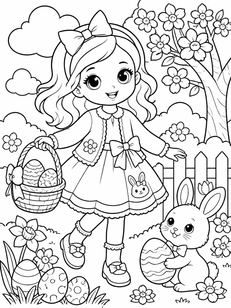 Zoey in Easter pastels with spring outfit details